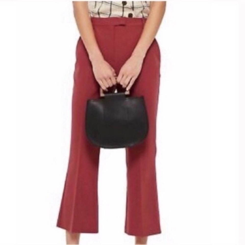 TOPSHOP Slim Kick Flare Trouser Salmon
